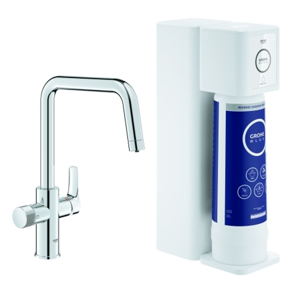 GROHE Starter Kit GROHE Blue Pure Eurosmart 30586 U-Ausl. UO-Filter chrom, 30586000