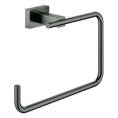 GROHE Handtuchring Essentials Cube 40510_1 Metall hard graphite gebürstet, 40510AL1