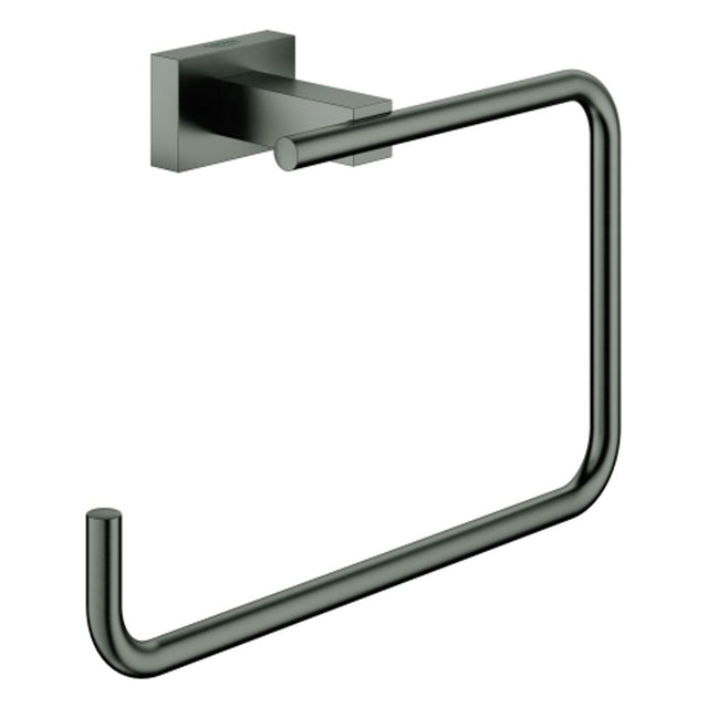 GROHE Handtuchring Essentials Cube 40510_1 Metall hard graphite gebürstet, 40510AL1