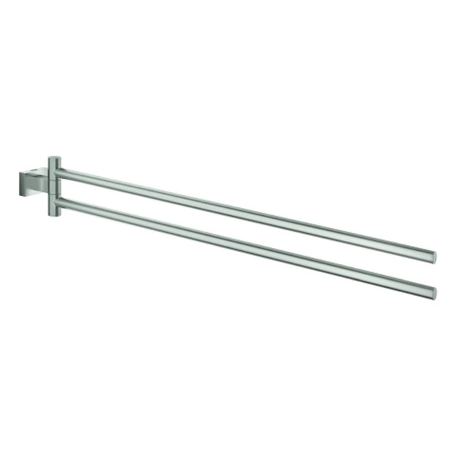 GROHE Handtuchhalter Essentials Cube 40624_1 2-armig 439mm supersteel, 40624DC1