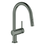 GROHE EH-Spültischbatterie Minta 32321_2 C-Auslauf Spülbrause hard graphite geb., 32321AL2