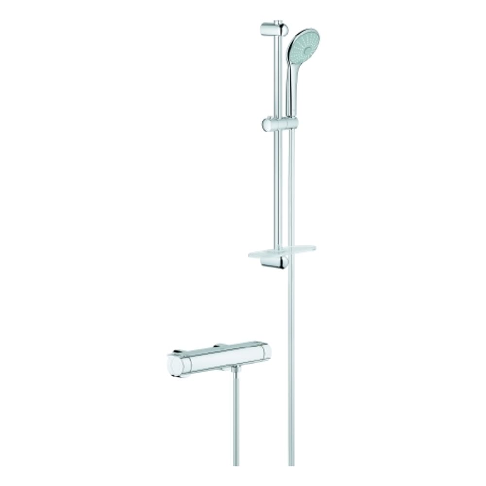 GROHE THM-Brausebatterie Grohtherm 2000 34195_1 mit Brausegarnitur chrom, 34195001