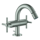 GROHE 2-Griff-Bidetbatt. Atrio 24353 Kreuz-Griff supersteel, 24353DC0