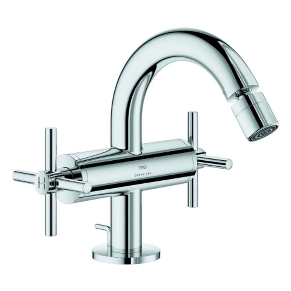 GROHE 2-Griff-Bidetbatt. Atrio 24353 Kreuz-Griff chrom, 24353000