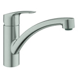 GROHE EH-SPT-Batterie Eurosmart 33281_3 flacher Auslauf supersteel, 33281DC3