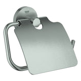 GROHE WC-Papierhalter Essentials 40367_1 Metall mit Deckel supersteel, 40367DC1