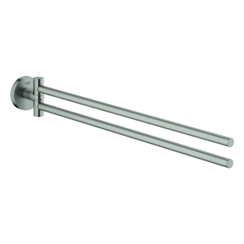GROHE Handtuchhalter Essentials 40371_1 2-armig schwenkbar 450mm supersteel, 40371DC1