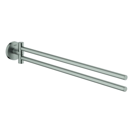 GROHE Handtuchhalter Essentials 40371_1 2-armig schwenkbar 450mm supersteel, 40371DC1