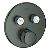 GROHE Thermostat Grohtherm SmartControl 29119 FMS rund 2 ASV hard graphite geb., 29119AL0