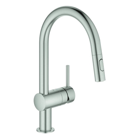 GROHE EH-Spültischbatterie Minta 32321_2 C-Auslauf Spülbrause supersteel, 32321DC2