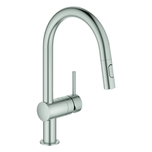 GROHE EH-Spültischbatterie Minta 32321_2 C-Auslauf Spülbrause supersteel, 32321DC2
