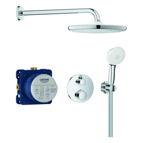 GROHE UP-Duschsystem Grohtherm 34872 mit FMS rund/SmartBox/Kopfb./Brauseset chrom, 34872000