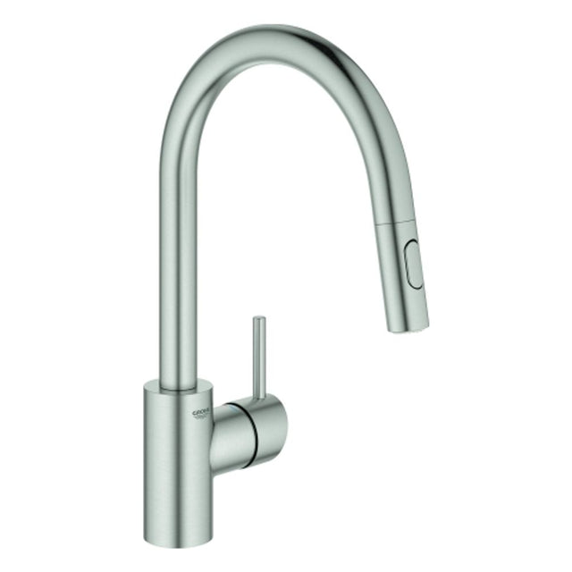 GROHE EH-SPT-Batterie Concetto 31483_2 h. Ausl. azb.Spbr. GROHE Zero supersteel, 31483DC2