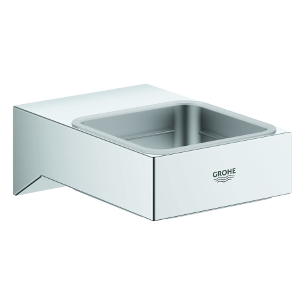 GROHE Halter Selection Cube 40865 für Glas/Seifenschale/-spender chrom, 40865000