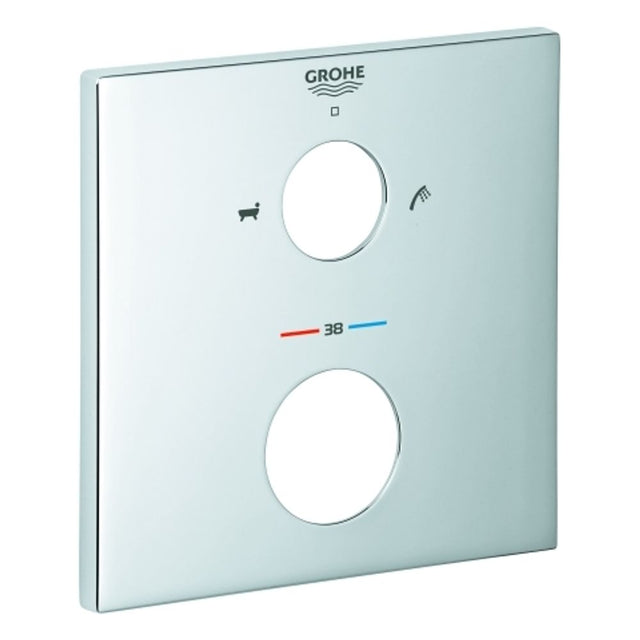 GROHE Rosette für THM-Fertigmontagesets, eckig, Metall,FastFixation, chrom, 49103000