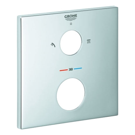 GROHE Rosette 49102 eckig für Thermostat-Fertigmontagesets chrom, 49102000