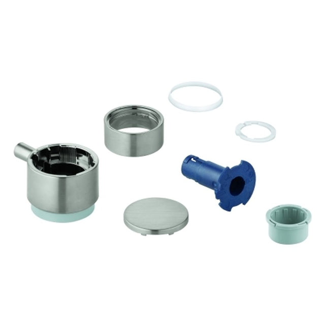 GROHE Absperrgriff Aquadimmer,rund,für THM Fertigmontageset,m.Kappe,supersteel, 49090DC0