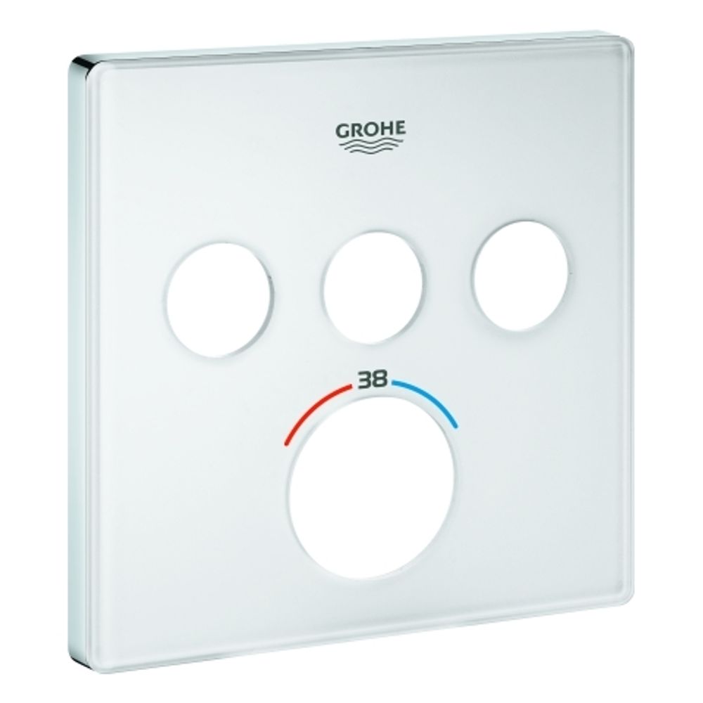 GROHE Rosette für SmartControl UP-THM mit 3 Absperrventilen, eckig, moon white, 49043LS0