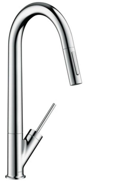 AXOR HG Spültischmischer Axor Starck edelstahl-optik mit Ausziehbrause, 10821800