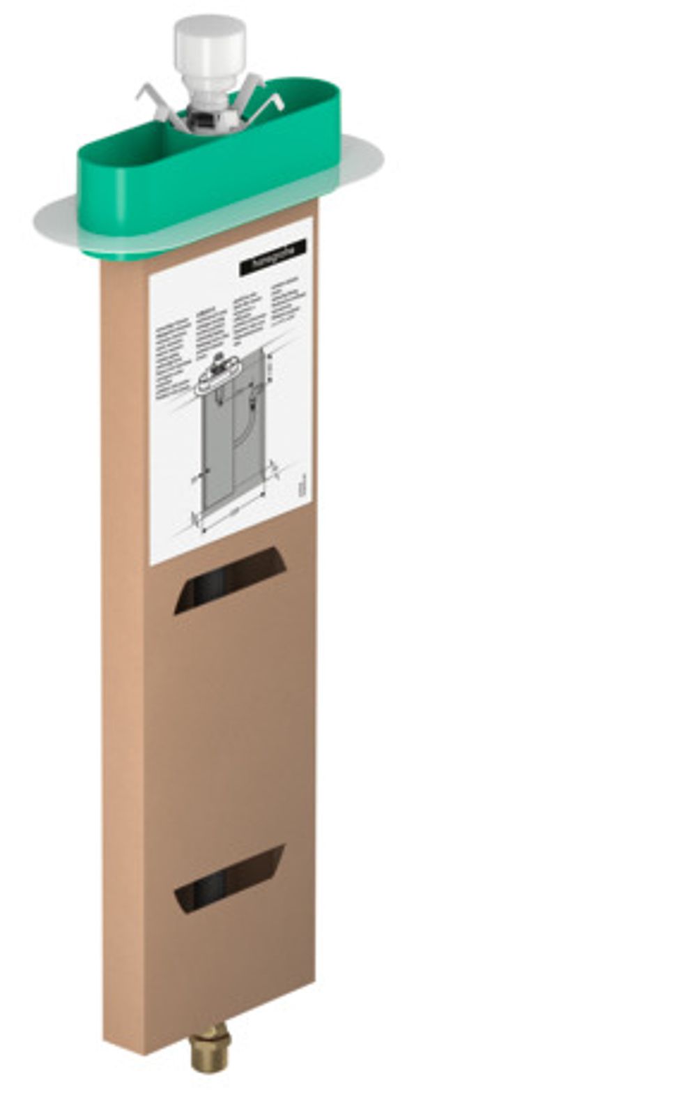 hansgrohe sBox Wannenrand- und Fliesenrand-Grundset, 13560180