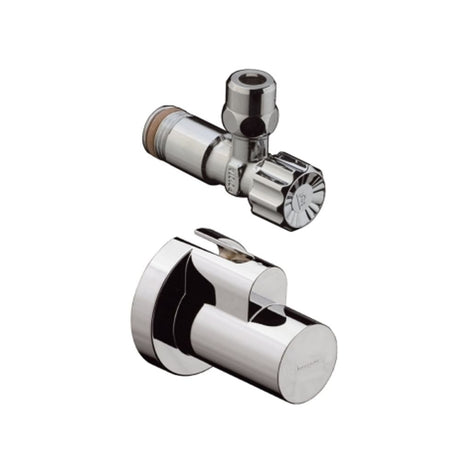 hansgrohe Eckventil mit Schuber Abgang G 3/8 Brushed Nickel, 13954820