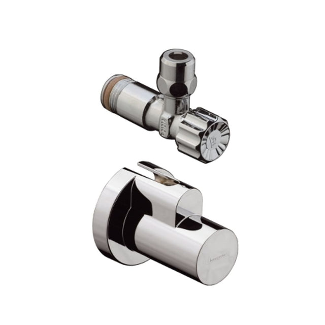 hansgrohe Eckventil mit Schuber Abgang G 3/8 Brushed Nickel, 13954820