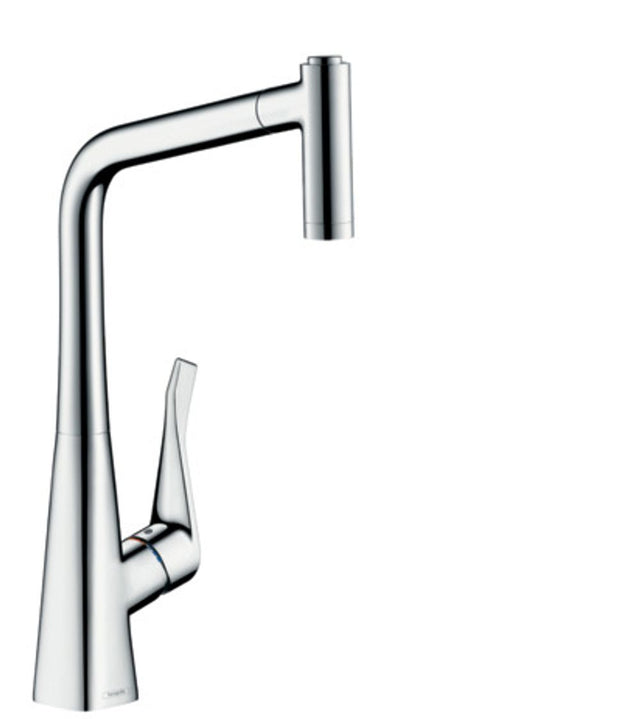 Hansgrohe HG Spültischmischer 320 Metris M71 Ausziehbrause 2jet edelstahl-optik, 14820800