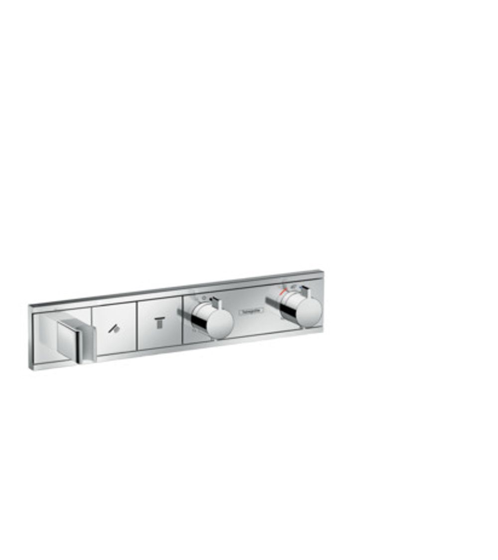hansgrohe RainSelect Thermostat Unterputz für 2 Verbraucher mit integriertem Brausehalter Chrom, 15355000