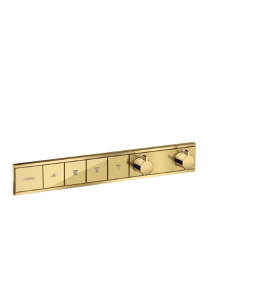 hansgrohe RainSelect Thermostat Unterputz für 4 Verbraucher Polished Gold Optic, 15382990