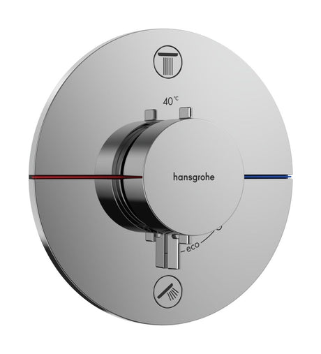 Hansgrohe HG ShowerSelect Comfort S Thermostat Unterputz für 2 Verbraucher mit integrierter Sicherungskombination nach EN1717 Chrom, 15556000