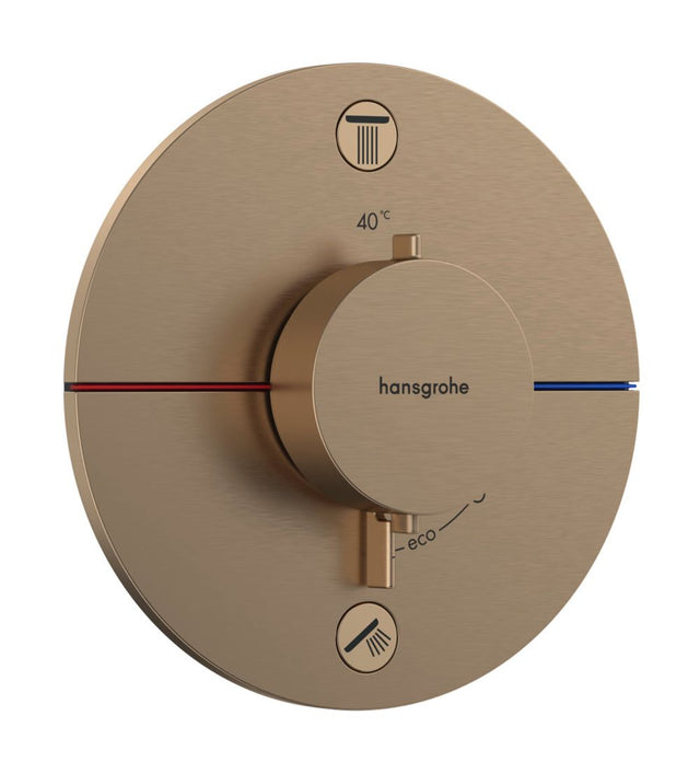 Hansgrohe HG ShowerSelect Comfort S Thermostat Unterputz für 2 Verbraucher Brushed Bronze, 15554140