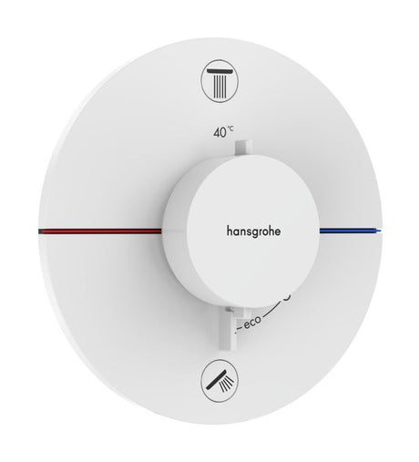 Hansgrohe HG ShowerSelect Comfort S Thermostat Unterputz für 2 Verbraucher Mattweiß, 15554700