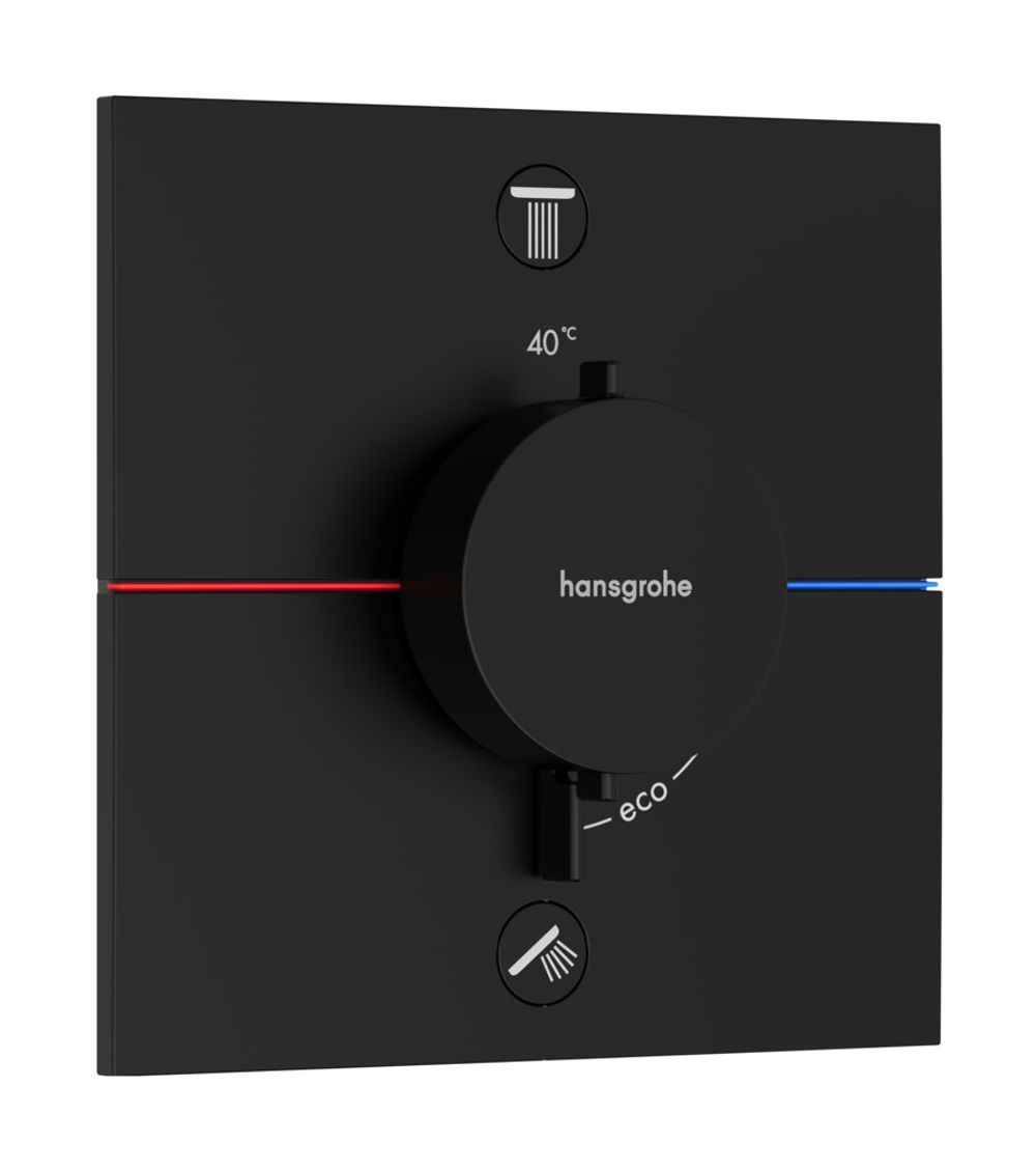 Hansgrohe HG ShowerSelect Comfort E Thermostat Unterputz für 2 Verbraucher Mattschwarz, 15572670