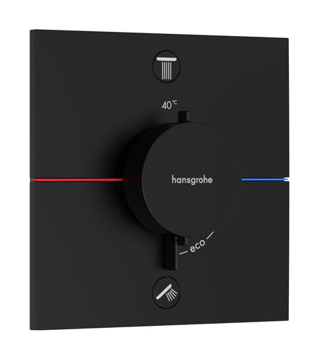 Hansgrohe HG ShowerSelect Comfort E Thermostat Unterputz für 2 Verbraucher Mattschwarz, 15572670