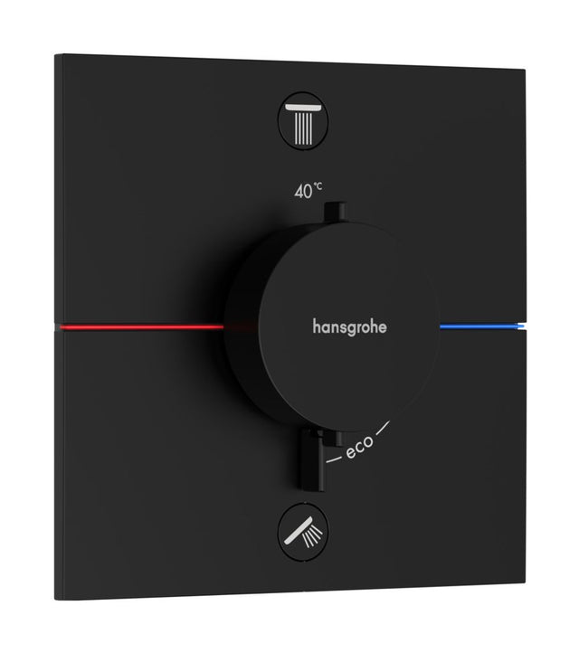 Hansgrohe HG ShowerSelect Comfort E Thermostat Unterputz für 2 Verbraucher Mattschwarz, 15572670