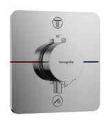 Hansgrohe HG ShowerSelect Comfort Q Thermostat Unterputz für 2 Verbraucher Chrom, 15583000