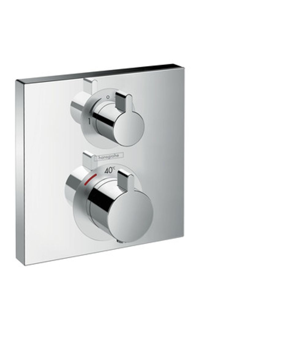 hansgrohe Ecostat Square Thermostat Unterputz für 2 Verbraucher Chrom, 15714000