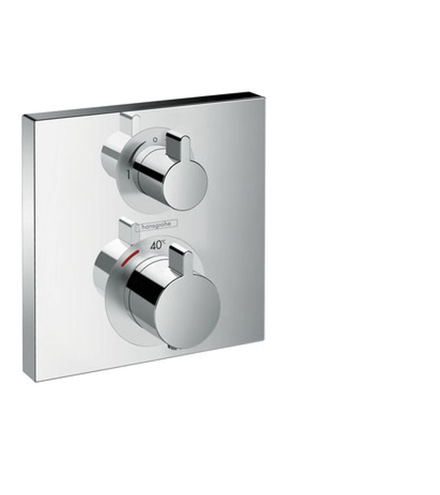 hansgrohe Ecostat Square Thermostat Unterputz für 2 Verbraucher Chrom, 15714000
