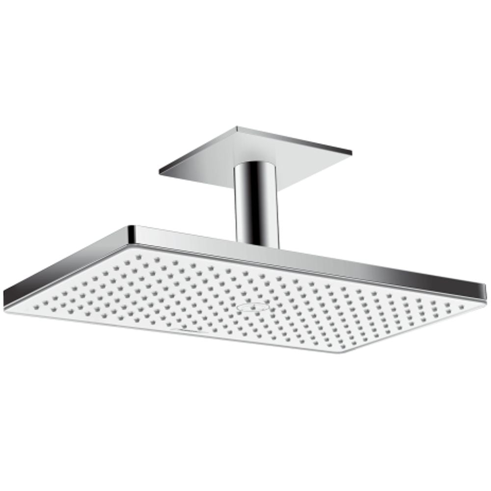 hansgrohe Rainmaker Select Kopfbrause 460 1jet EcoSmart 9 l/min mit Deckenanschluss Weiß/Chrom, 24012400