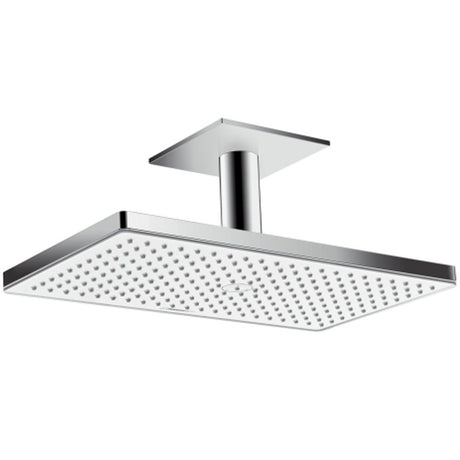 hansgrohe Rainmaker Select Kopfbrause 460 1jet EcoSmart 9 l/min mit Deckenanschluss Weiß/Chrom, 24012400