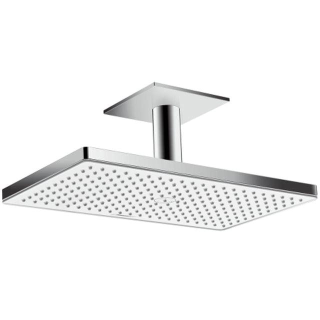 hansgrohe Rainmaker Select Kopfbrause 460 1jet EcoSmart 9 l/min mit Deckenanschluss Weiß/Chrom, 24012400