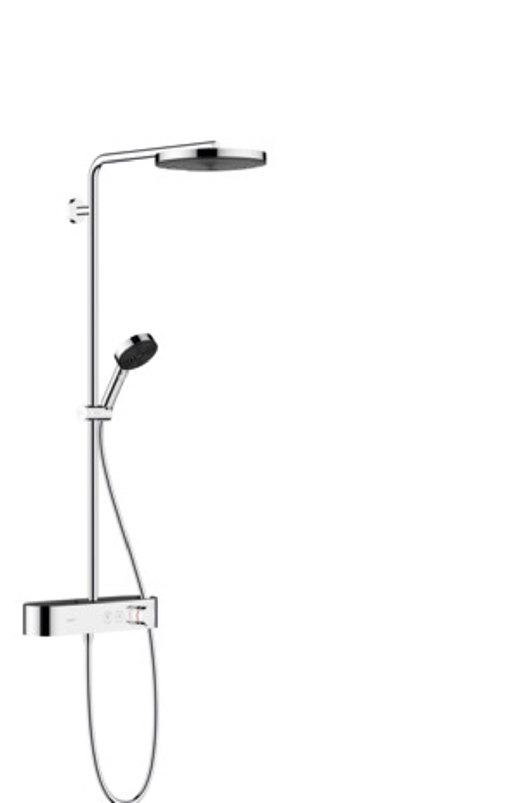hansgrohe Pulsify S Showerpipe 260 1jet EcoSmart mit ShowerTablet Select 400 Chrom, 24221000