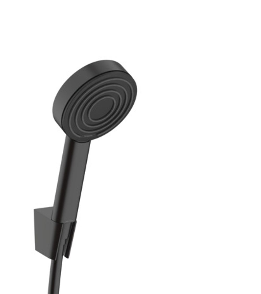 hansgrohe Pulsify S Brausehalterset 105 1jet mit Brauseschlauch 125 cm Mattschwarz, 24301670