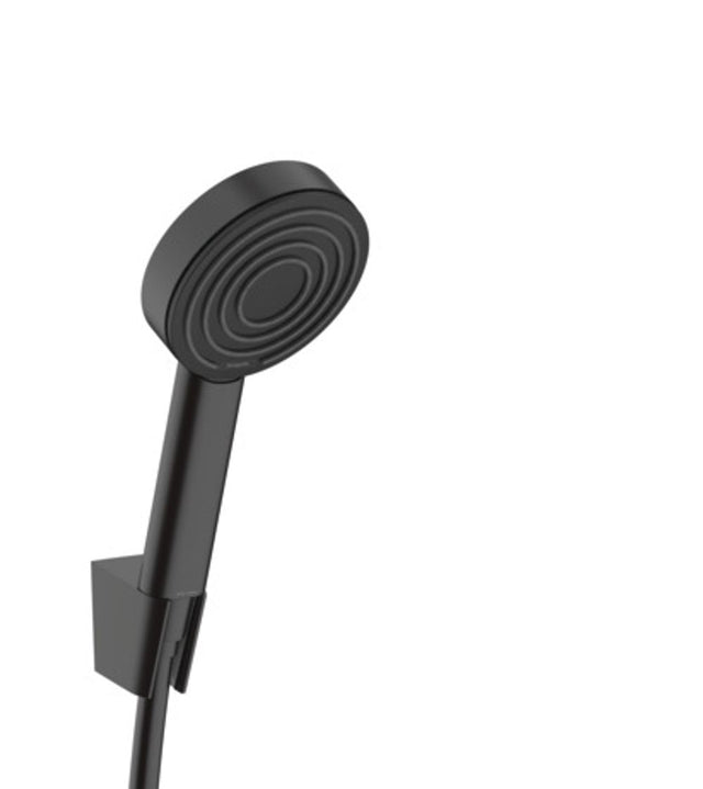 hansgrohe Pulsify S Brausehalterset 105 1jet mit Brauseschlauch 125 cm Mattschwarz, 24301670