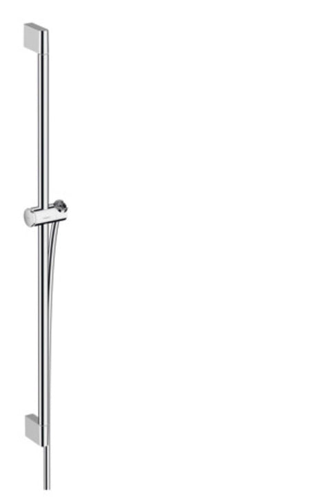 hansgrohe Unica Brausestange Pulsify S 90 cm mit Push Handbrausehalter und Isiflex Brauseschlauch 160 Chrom, 24401000