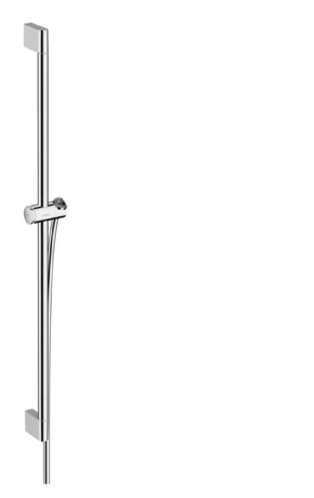 hansgrohe Unica Brausestange Pulsify S 90 cm mit Push Handbrausehalter und Isiflex Brauseschlauch 160 Chrom, 24401000