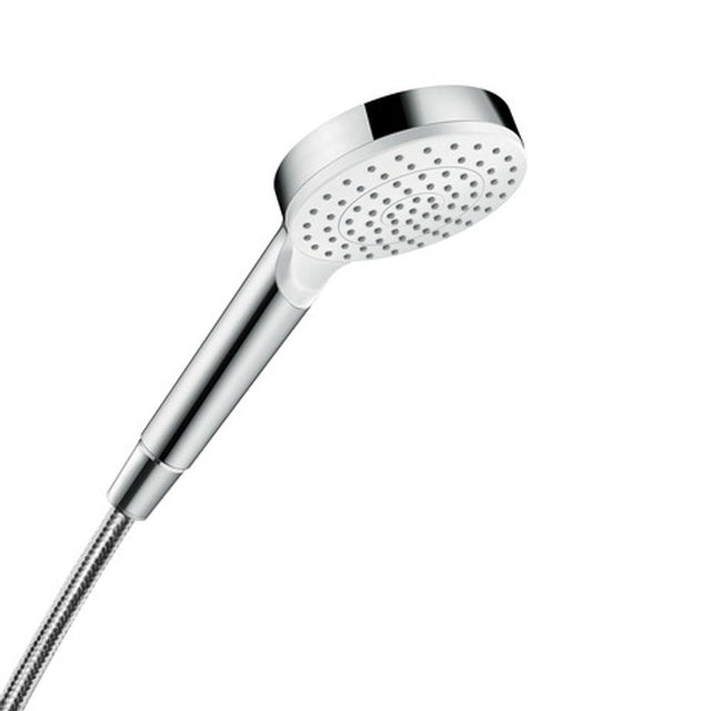 hansgrohe Crometta Handbrause 100 1jet EcoSmart 9 l/min Weiß/Chrom, 26333400