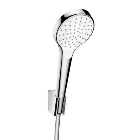 hansgrohe Croma Select S Brausehalterset 110 1jet mit Brauseschlauch 125 cm Weiß/Chrom, 26420400