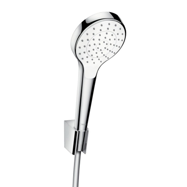 hansgrohe Croma Select S Brausehalterset 110 1jet mit Brauseschlauch 125 cm Weiß/Chrom, 26420400