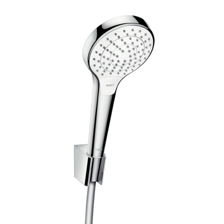 hansgrohe Croma Select S Brausehalterset 110 Vario mit Brauseschlauch 125 cm Weiß/Chrom, 26421400